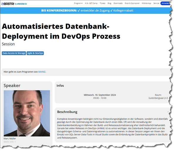 BASTA! 2024 - Automatisiertes Datenbank-Deployment im DevOps Prozess Image